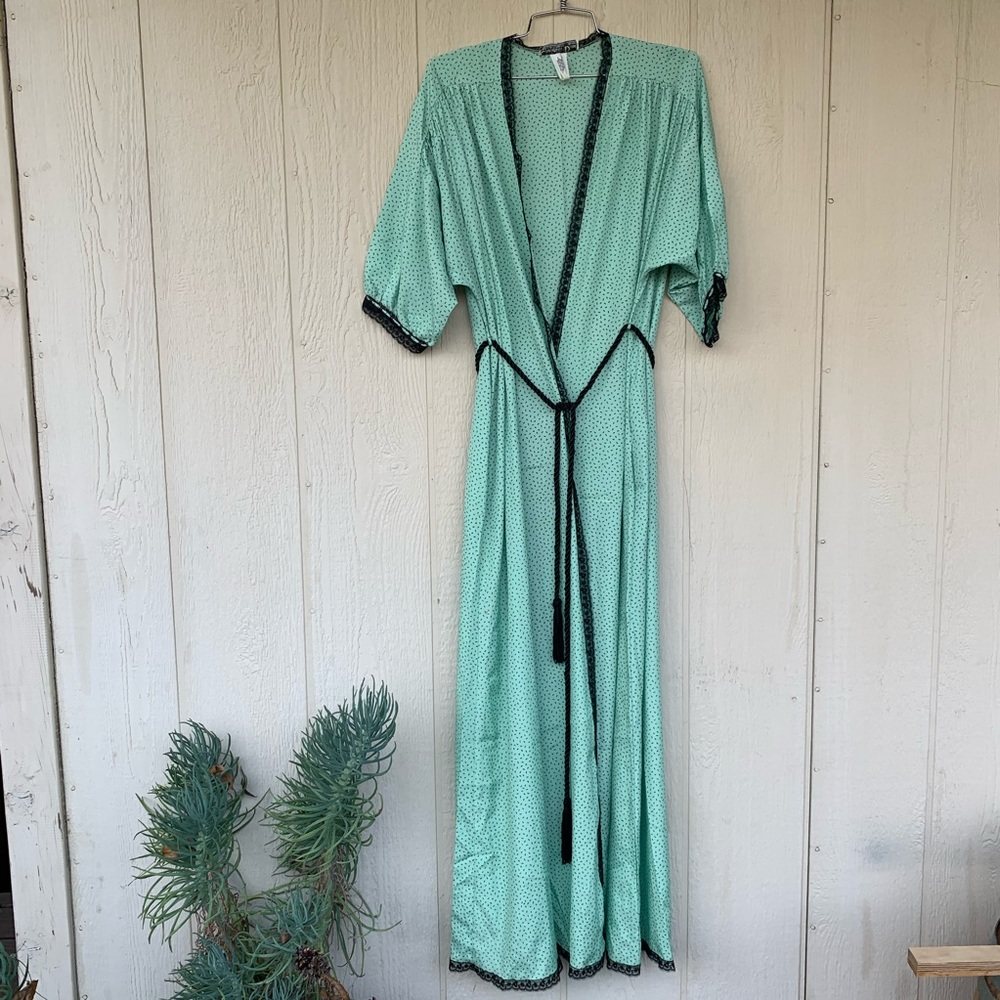 Christian Dior Vintage ligt robe in green